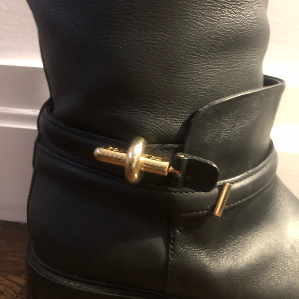 Black leather Balenciaga knee-high boots - Picture 2 of 8